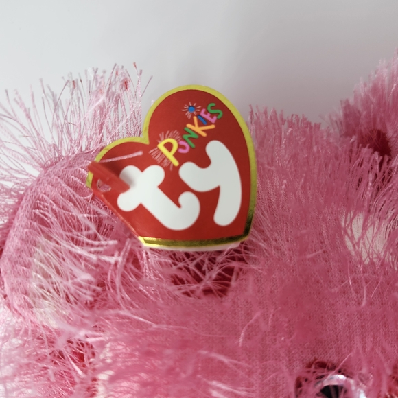 Ty Punkies LIL' HUGZ - Plush Pink Hearts Teddy Bear With Tag - Picture 3 of 8